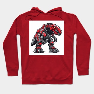 Red T-rex zord Illustration for esport logo and icon Hoodie